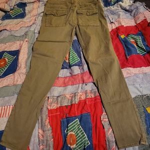 Army green high waisted jeans